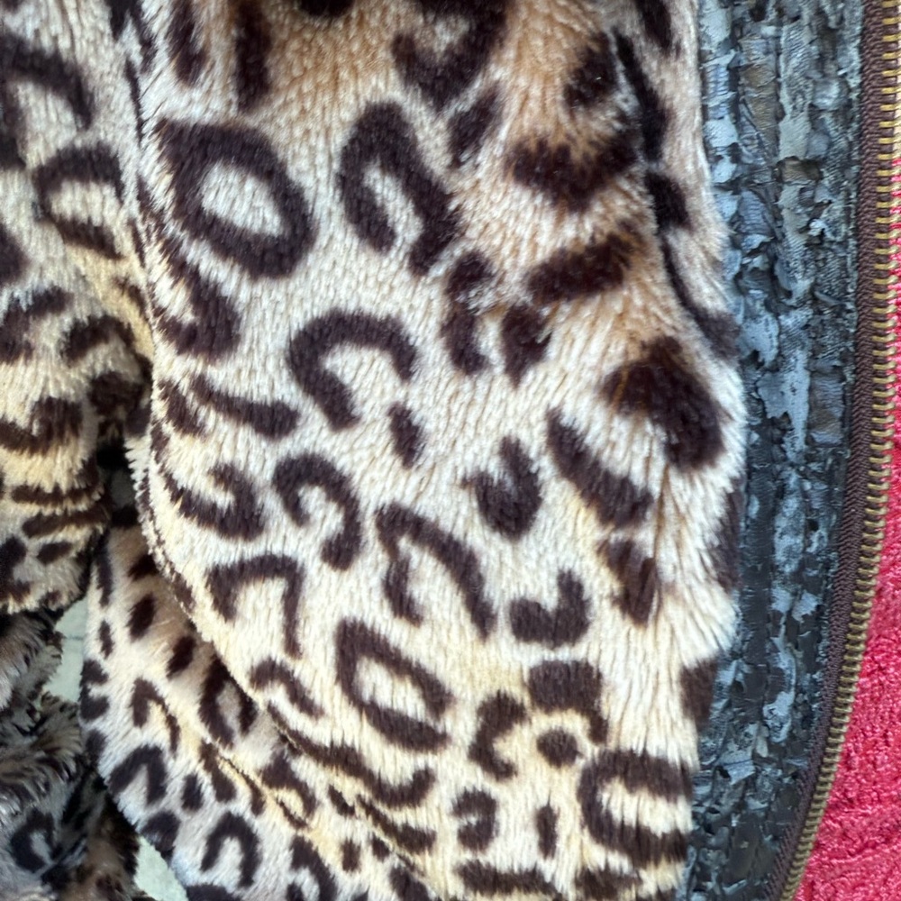 Candie's Leopard Print Bomber Jacket View 6